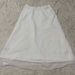 Flowy White Midi Skirt